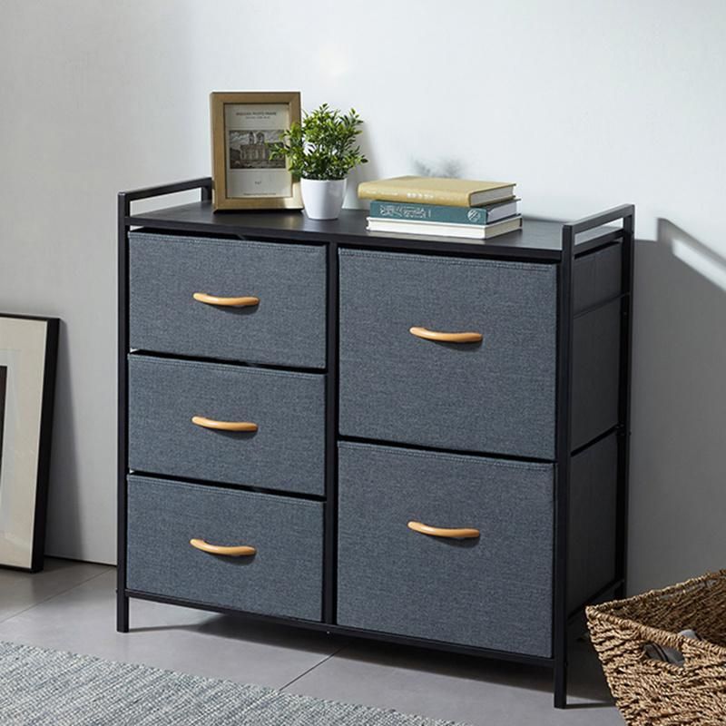 Four-Story Drawer Locker with Non-Woven Drawers and Steel Frame.