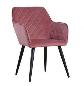 Wholesale French Style Leisure High Back Modern Design Claret Velvet Classic Dining Chair Restaurant