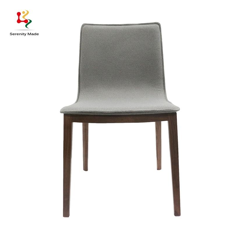 Traditional Restaurant Fruniture Wooden Frame Fabric Dining Chairs