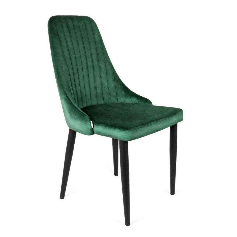 Fashionable Metal Frame and Fabric Cover Dining Chair for Home