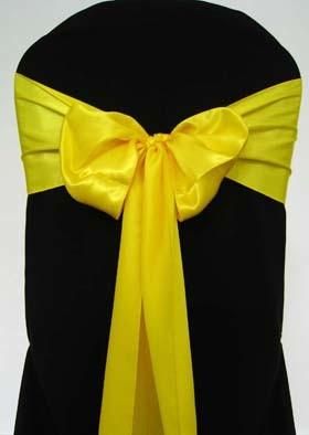 Hot Selling Yellow Chair Sash for Decroation