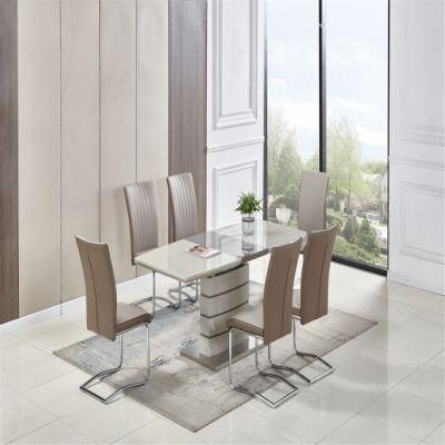 Modern Style of Dining Sets MDF Extenable Dining Table in Dining Room