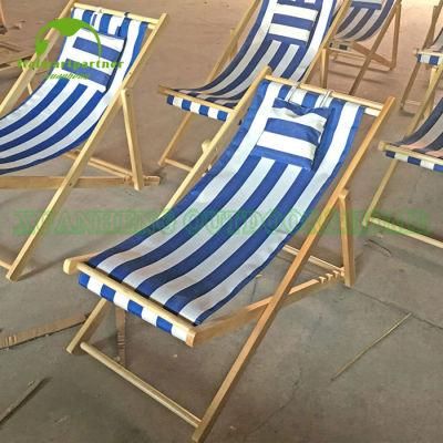 Outdoor Camping Leisure Picnic Wooden Foldable Sling Surfside Recliner Fishing Chairs