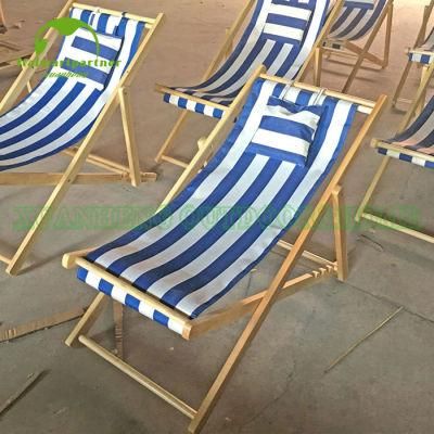 Outdoor Camping Leisure Picnic Wooden Foldable Sling Surfside Recliner Fishing Chairs
