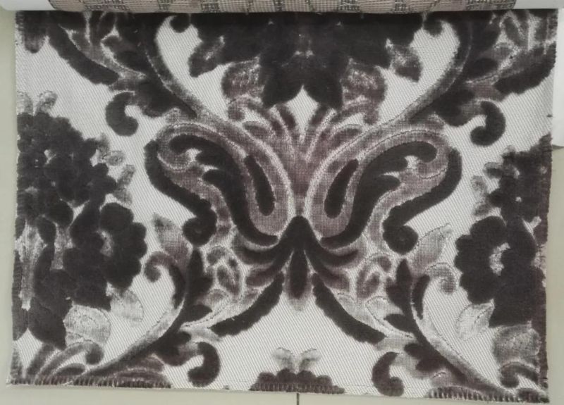 Textile Classic Cut Velvet Flower Jacquard Decorative Pillow Fabric