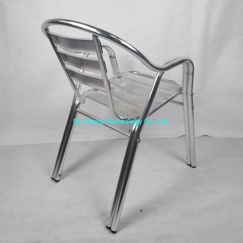 Outdoor Furniture Patio Aluminum Garden Chairs Set Backyard Dining Bar Restaurant Chair Set