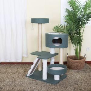 Modern Design Cat Furniture with Comfortable Cave, Bed, Stable and Durable Cat Furniture with a Ladder