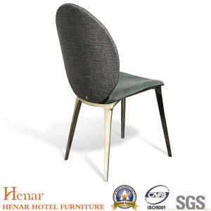 High-End European Style Solid Wood Dining Chair with Soft Fabric Covering