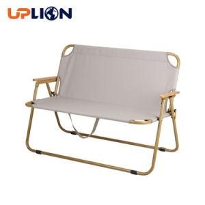 Uplion Portable Camping Folding Beach Chair Outdoor 2-Person Foldable Camping Bench Double Chair