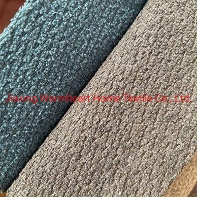 100%Polyester Two Tones Fake Linen Fabric with Fur Sofa Material Upholstery Fabric (WH40)