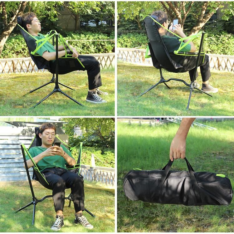 2020 New Popular Aluminum Folding Camping Rocking Chair