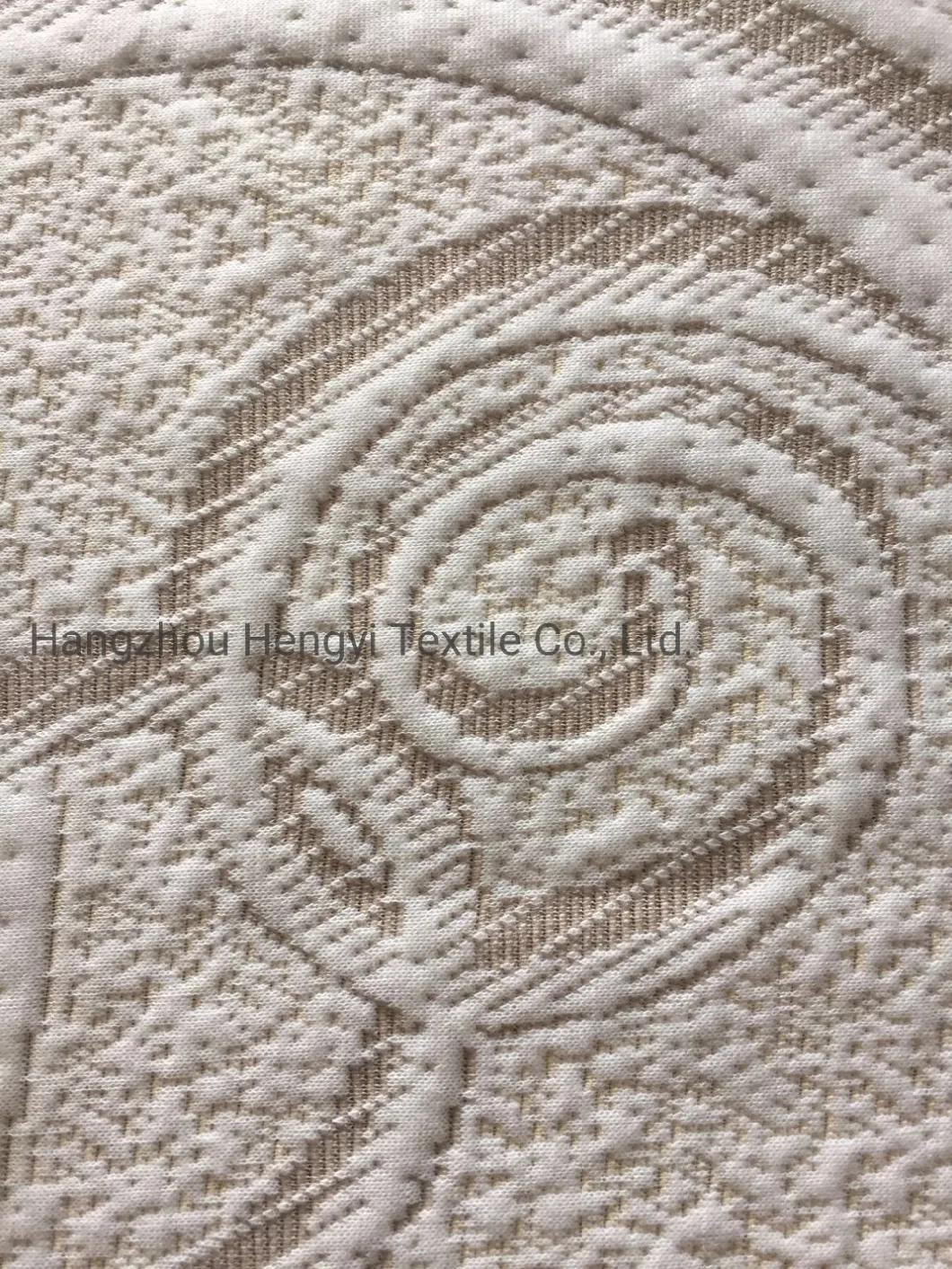 Brown and White Circular Line Irregular Pattern Mattress fabric for Furniture