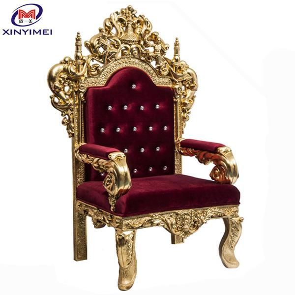 Gold Wedding Royal Throne King Chair (XYM-H91)