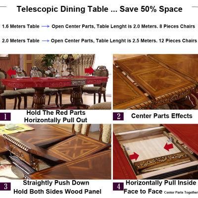 Wholesale Extendable Dining Table with Dining Chair in Optional Color