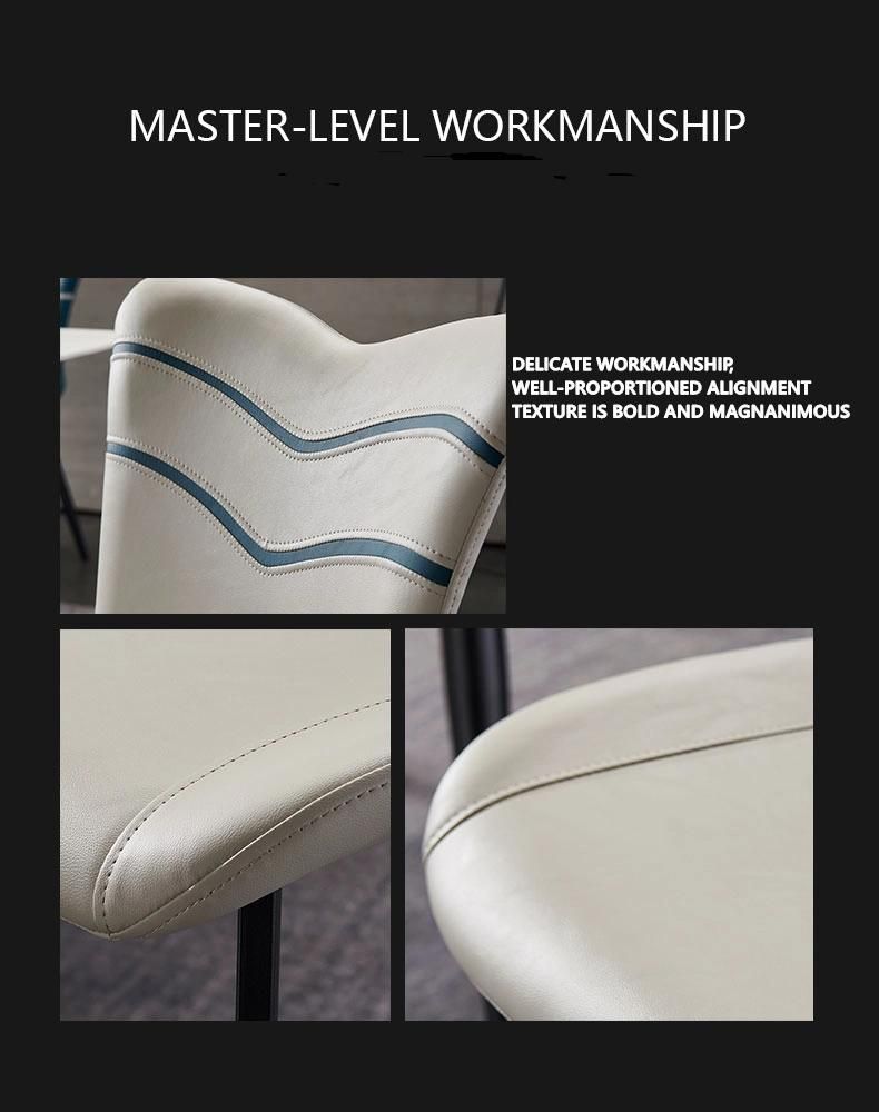Wholesale Market Manufacture Modern Upholstered Fabric Leather Metal Dining Chairs