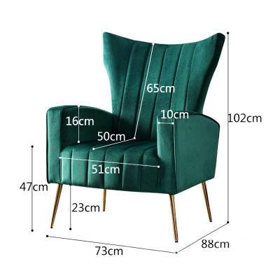 New Design Single Fabric Seater Couch European Style Leisure Sofa Chair