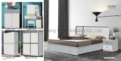 Single Double King Queen Size Modern Design Home Hotel School Furniture Bedroom Wooden Bed