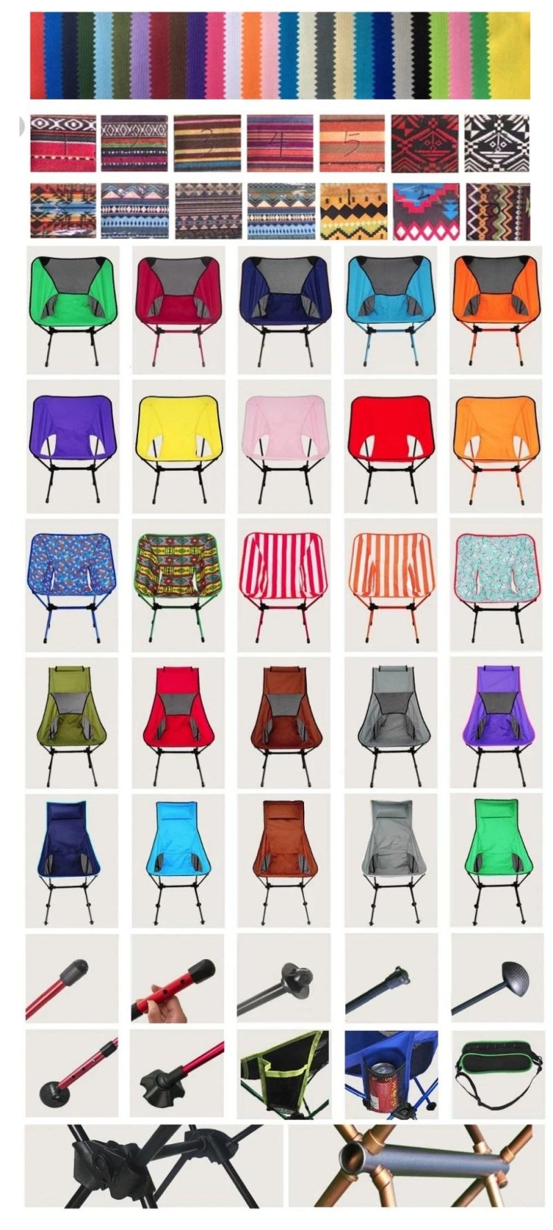 BBQ Folding Stadium Custom Fabric Padded Chair Picnic Beach Chair Mat