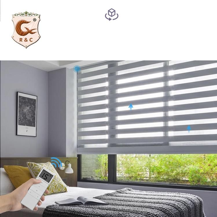 Window Zebra Blinds High Quality Low Price Day and Night Blinds Shades Motor Control Sunscreen