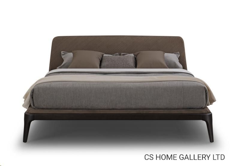 Modern Hotel Bedroom Furniture Set King Size Linen Upholstered Platform Bed