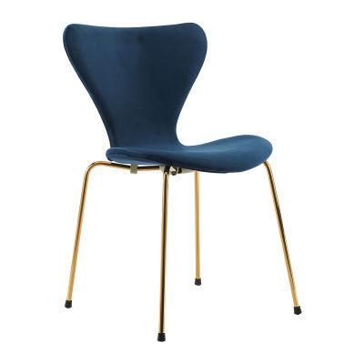 Modern Home Dining Room Furniture Metal Fabric Velvet Restaurant Dining Chair