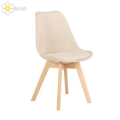 Fabric Cover Wooden Legs Dining Chair French Chair