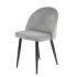 Customization Fabric Seat and Round Back Velvet Dining Chair with Black Legs