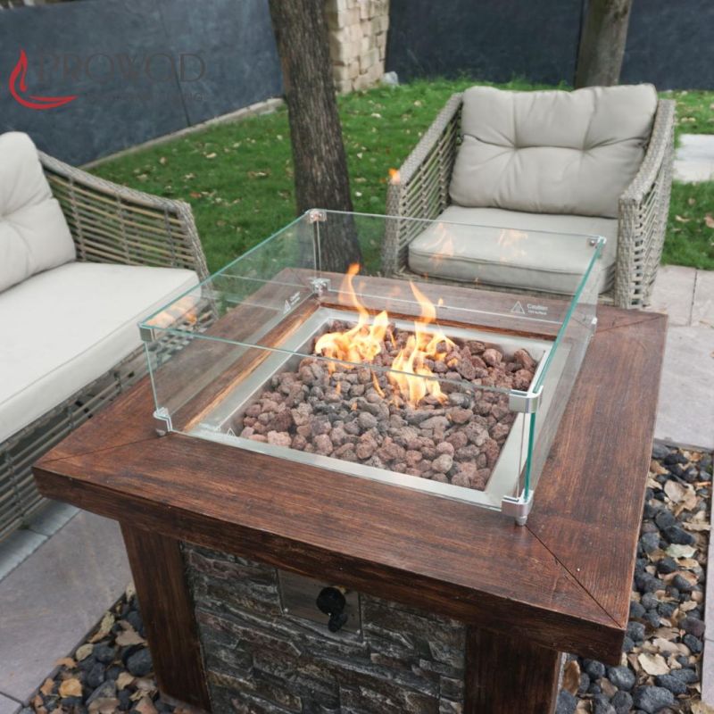Gas Tank Inside Outdoor Living Square Gas Fire Pit Table