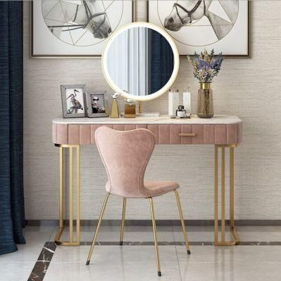 Nordic Light Bedroom Dresser Storage Cabinet Dressing Table Girl Makeup Table with Mirror and Drawer
