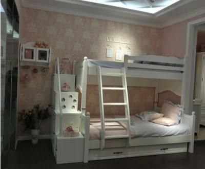 Modern Wooden School Dormitory Double Children Kids Bunk Bed