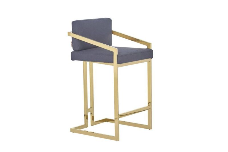 Modern Design Velvet Fabric Upholstered Gold Stainless Steel Frame Luxury Dining Chair