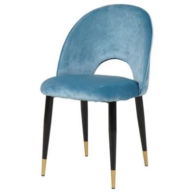 Nordic Style Room Furniture Comfortable Velvet Fabric Seat Dining Chair