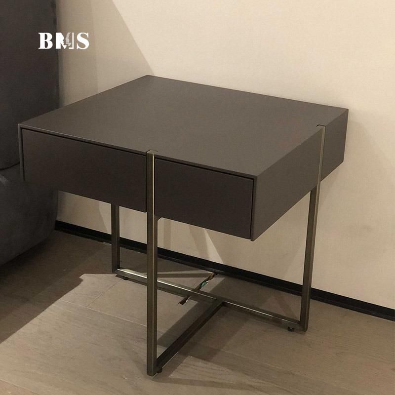 High-End Modern New Design Drawer Bedroom Bed Wood Side Table
