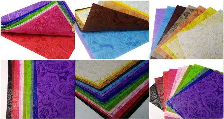 Beautiful Embossed Nonwoven Fabric Beauty Flower Packing
