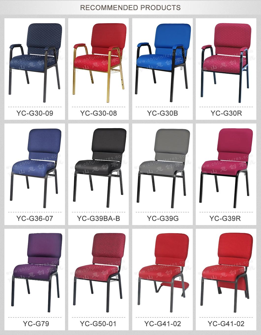 Yc-G41-01 Wholesale Metal Church Chair with Kneeler for Auditorium