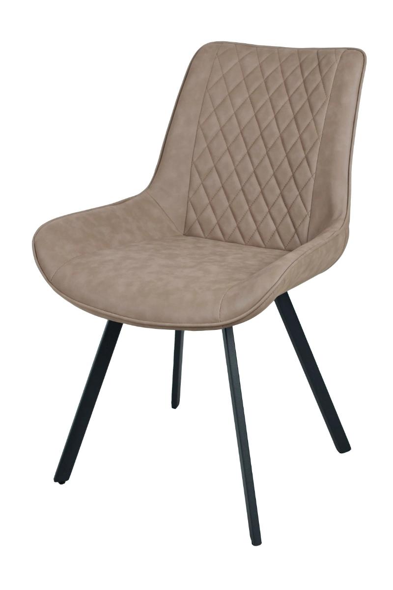 Modern Design Style Dining Room Furniture High Back Fabric Dining Chair with Metal Tube Leg