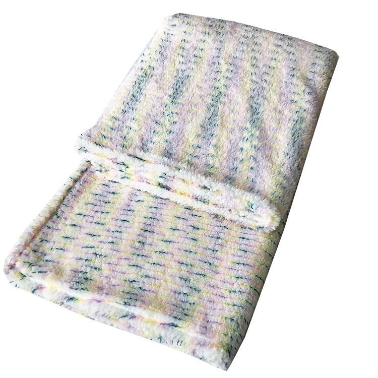 100% Polyester Super Soft Colorful Sherpa Sofa Bedding Blanket
