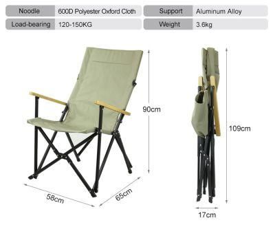 Aluminium Chair Portable Collapsible Camping Folding Fishing Beach Chair