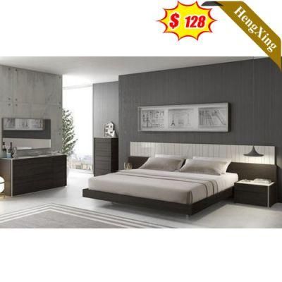 European Style Modern Home Hotel Bedroom Furniture Wooden Storage Bedroom Set Sofa Bed King Wall Bed (UL-22NR8472)