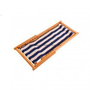 Wooden Outdoor Folding Beach Chair with Polyester Fabric