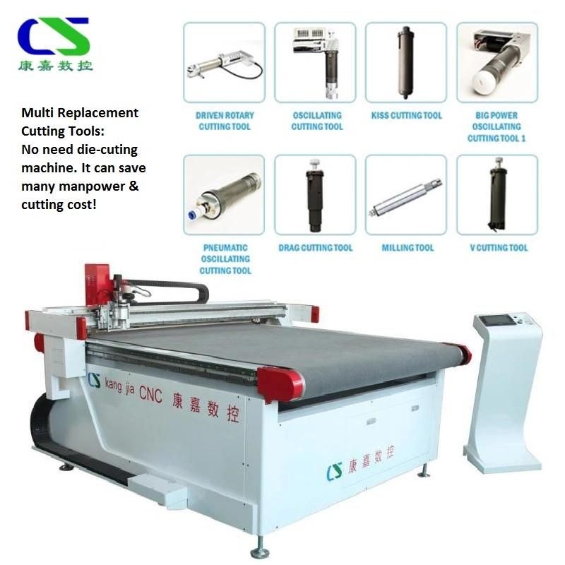 High Quality CNC Route Round Knife Shoe Pads Fabric Cutting Machine