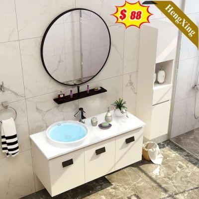 Storage Home Bathroom Furniture Marble Ceramic Basin Modern Bathroom Vanity Cabinet with Mirror (UL-22BT127)