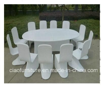 12 Seater Dining Chair with Rattan Dining Set (2064T+2072C)