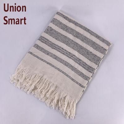 Stripes Gradient Cozy Blanket for Couch Bed Sofa