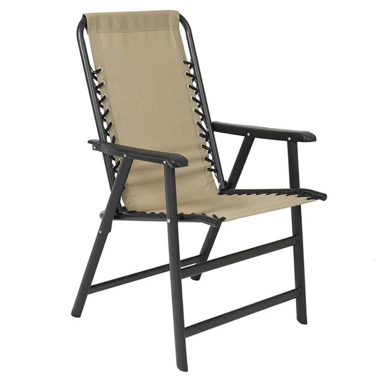 Outdoor Folding Durable Steel Frame Textile Fabric Beach Deck Chair