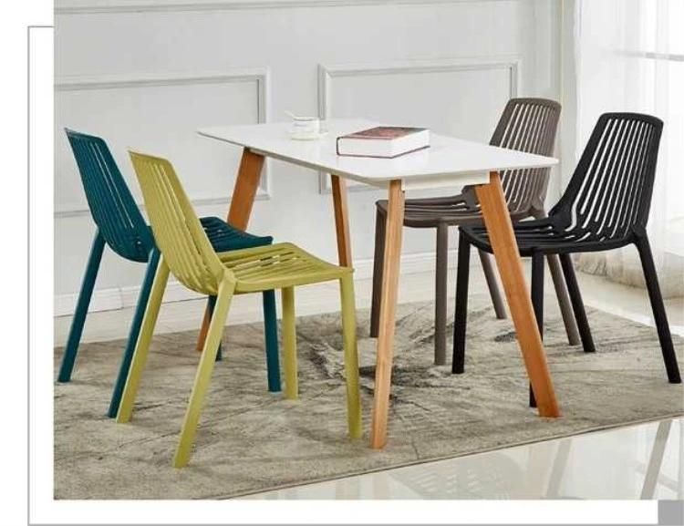 China Factory Nordic Style Modern Chairs Outdoor Banquet Stool White PP Plastic Chair Home Dining Furniture Restaurant Dining Chair