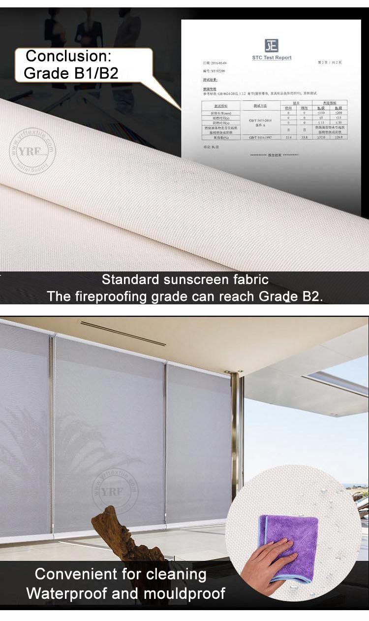 Chinese Elegant Sunscreen Roller Blinds Fabric From Wuxi Cube Popular Style