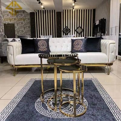 Luxury Comfortable Velvet Fabric Modular Modern Living Room Sofa Set Design Furniture