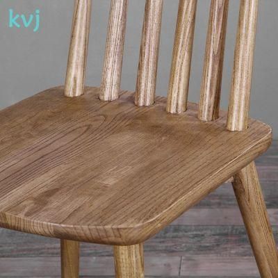 Kvj-7019 Windsor Solid Wood Dining Durable Cozy Ash Side Chair