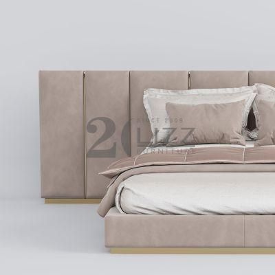 High Rebound Mattress Fabric Bedroom Furniture Luxury King Size Bed by Lizz Manufacture